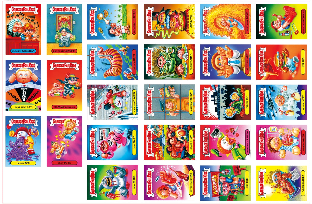 【A183】garbage pail kidsスクエア /4cm 8cm/アクリル素材パーツ/DIY/デコパーツ/新款 garbage pail kids