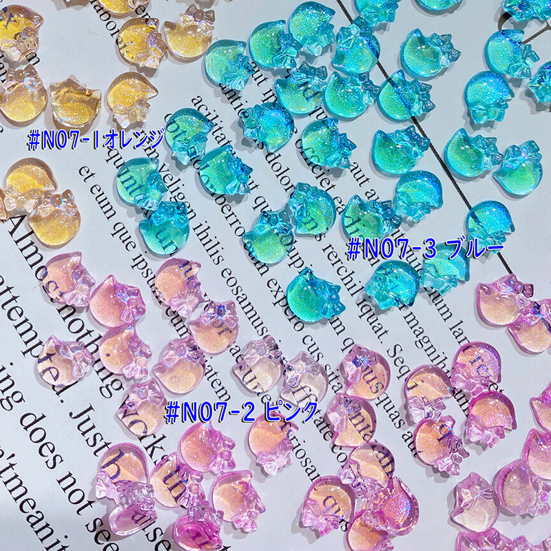 【N01】キラキラ3D蝶々/DIY/ネイル用/デコパーツ/可愛いパーツ/2色