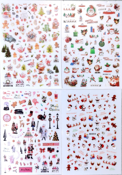 クリスマス/浮き彫りネイルシール/アクリル用/DIY用/ 圣诞