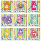 [A176] Rainbow Bear / 4cm 8cm / Acrylic Parts / DIY / Deco Parts Rainbow Bear Square 