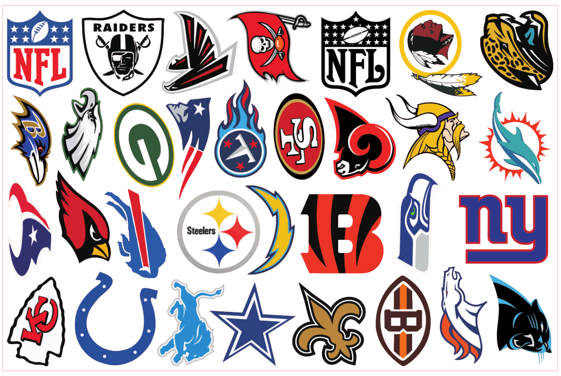 【A110】橄榄球队 nfl logo  /2cm 4cm 8cm/不规则/アクリル素材パーツ/DIY/デコパーツ