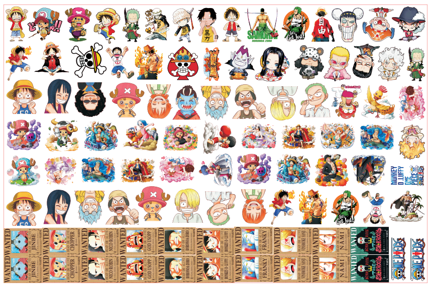 【A126】海贼王 ONE PIECE /2cm 4cm 8cm/アクリル素材パーツ/DIY/デコパーツ