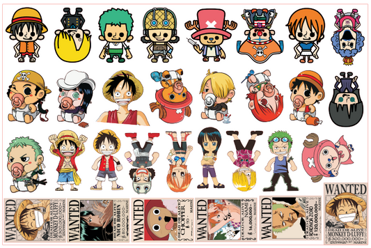 【A126】海贼王 ONE PIECE /2cm 4cm 8cm/アクリル素材パーツ/DIY/デコパーツ