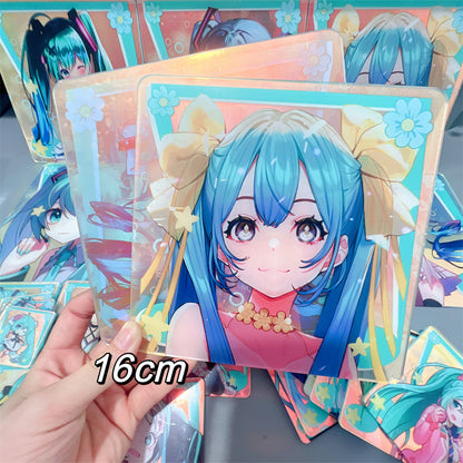 【A146】初音未来方片 初音ミク/4cm  8cm 16cm/アクリル素材パーツ/DIY/デコパーツ