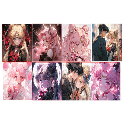 【A302】セーラームーン美少女3.0/特製花火ようなピカピカ/ 2cm 4cm  8cm 10cm 16cm 20cm/四角スクエア/アクリル素材パーツ/DIY/デコパーツ/水冰月美少女3.0