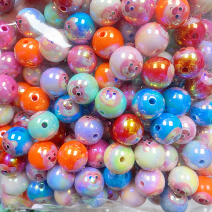 【B111】いちごピンククマさん/丸玉/16mm /DIYボールペン用/手作り/ハンドメイド素材/草莓熊