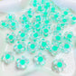 [B46] Transparent Small Flower Beads, 12mm, 7 Colors Available, Double-Hole, for Ballpoint Pens, Handmade, Craft Supplies 