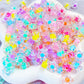 [B46] Transparent Small Flower Beads, 12mm, 7 Colors Available, Double-Hole, for Ballpoint Pens, Handmade, Craft Supplies 