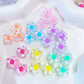 [B46] Transparent Small Flower Beads, 12mm, 7 Colors Available, Double-Hole, for Ballpoint Pens, Handmade, Craft Supplies 
