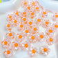[B46] Transparent Small Flower Beads, 12mm, 7 Colors Available, Double-Hole, for Ballpoint Pens, Handmade, Craft Supplies 
