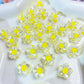 [B46] Transparent Small Flower Beads, 12mm, 7 Colors Available, Double-Hole, for Ballpoint Pens, Handmade, Craft Supplies 
