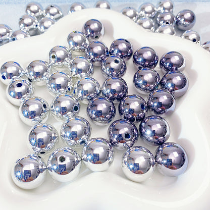 【B59】本日限定/ミラービーズ/黒白選べる2色/16mm/縦穴貫通/ポールペン用/手作り/手芸用品