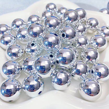 【B59】本日限定/ミラービーズ/黒白選べる2色/16mm/縦穴貫通/ポールペン用/手作り/手芸用品