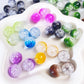 [B80] Gradient Explosion Beads/Round Beads 16mm/Crack Beads/Double Hole/For Ballpoint Pens/Handmade/Craft Supplies/DIY Parts 