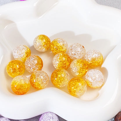 【B62】グラデーション爆裂ビーズ/クラックビーズ/丸玉16ｍｍ/両穴貫通/ポールペン用/手作り/手芸用品/DIYパーツ