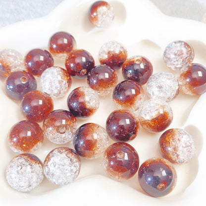 【B62】グラデーション爆裂ビーズ/クラックビーズ/丸玉16ｍｍ/両穴貫通/ポールペン用/手作り/手芸用品/DIYパーツ