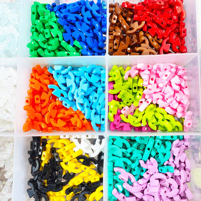 【B69】多色ダブルC/Logoビーズ/クリアービーズ/DIYボールペン用/手作り/ハンドメイド素材