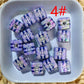 1 [B77] Large G-shaped Multicolor Square Beads / 9 Colors / Leopard Print Square / Square Beads / Vertical Hole / For Ballpoint Pens / Handmade / Craft Supplies 
