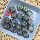 1 [B77] Large G-shaped Multicolor Square Beads / 9 Colors / Leopard Print Square / Square Beads / Vertical Hole / For Ballpoint Pens / Handmade / Craft Supplies 