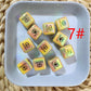 1 [B77] Large G-shaped Multicolor Square Beads / 9 Colors / Leopard Print Square / Square Beads / Vertical Hole / For Ballpoint Pens / Handmade / Craft Supplies 