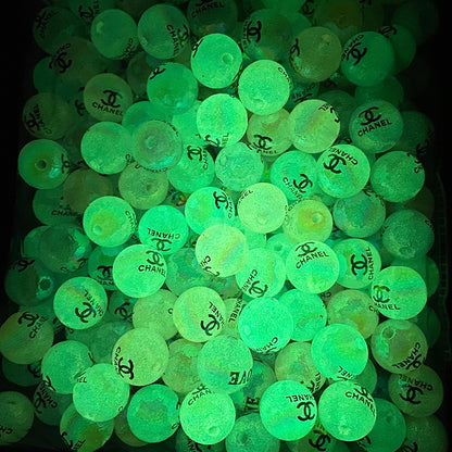 【BY35】夜光Logo C/Y ビーズ/多色/DIYボールペン用/手作り/ハンドメイド素材