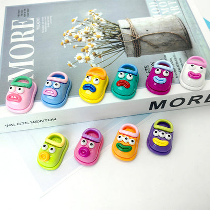 【D29】亮面丑丑拖鞋/デコパーツ/ヘアピン/DIY/ホイップデコ/レジンパーツ/樹脂 的副本