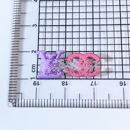 【ML02】メタルLOGO/C&L 選べる多色/DIY用ビーズ用ネイル用/メタル系/大量注文可 ネイルパーツ デコパーツ