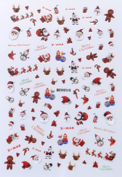 クリスマス/浮き彫りネイルシール/アクリル用/DIY用/ 圣诞