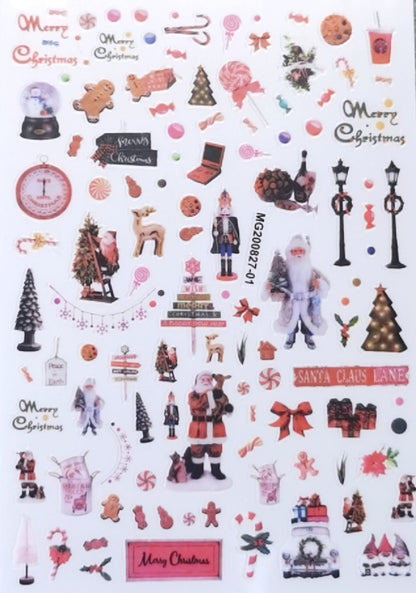 クリスマス/浮き彫りネイルシール/アクリル用/DIY用/ 圣诞