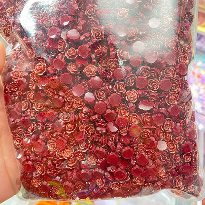【N26】大量注文可/ワイン系バラちゃん/薔薇/ネイルパーツ/カコイイ/めちゃくちゃ可愛いレジンパーツ/DIYパーツ/スマホケースDIY/ネイル用/デコパーツ/可愛いパーツ/多色