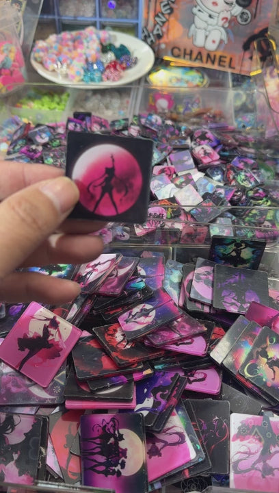 【A304】镭射セーラームーン美少女5.0/ 2cm 4cm 5cm 8cm 10cm 16cm 20cm/アクリル素材パーツ/DIY/デコパーツ 剪影美少女5.0