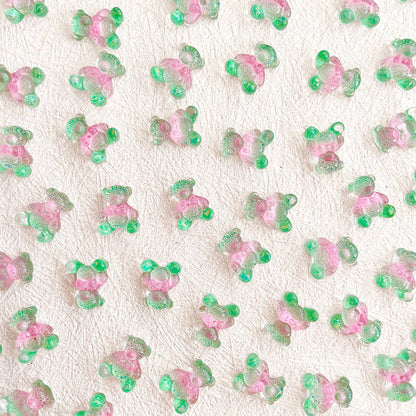 【N27】三色熊/グラデーション/ネイルパーツ/デコパーツ