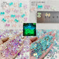 [NY03] CC Ribbon / Luminous Parts / Colorful / Super Cute / Transparent / Smartphone Case DIY / Nail Art / Decorative Parts / Cute Parts / Multicolor 