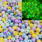 [BY21] Luminous 8mm Beads / All-Purpose Beads / 300 Pieces / 500 Pieces / Glitter Plated / Wholesale Available / Handmade / DIY / Handmade Materials 