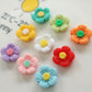 [D02] Yarn Flowers / Colorful / Flowers / Cute / DIY / For Smartphone Cases / Hairpins / Decorative Parts 