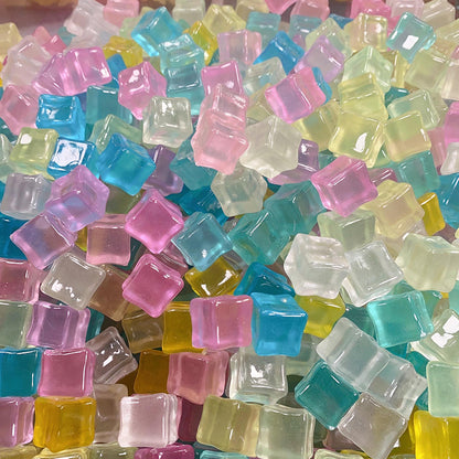 【DY01】お買い物/こおりちゃん/DIY氷ちゃん/夜光パーツ/デコパーツ/カラフル/クリアー/透明/多色