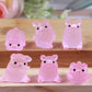 [DY02] Pink Pig / Piglet / DIY / Luminous Parts / Decorative Parts / Various Shapes / Colorful / Clear / Transparent / Multicolor 