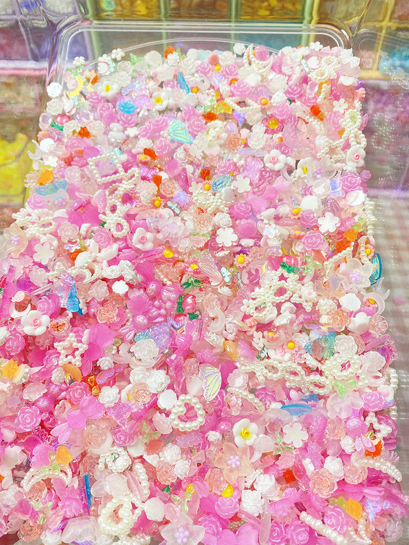 [KS01 Flower Case] Nail Art Parts / Mixed Series / 5 Colors / Luminous / Bulk Orders Available / DIY / Smartphone / Nail Art / Decorative Parts / Handmade Materials 