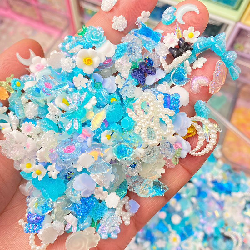 [KS01 Flower Case] Nail Art Parts / Mixed Series / 5 Colors / Luminous / Bulk Orders Available / DIY / Smartphone / Nail Art / Decorative Parts / Handmade Materials 