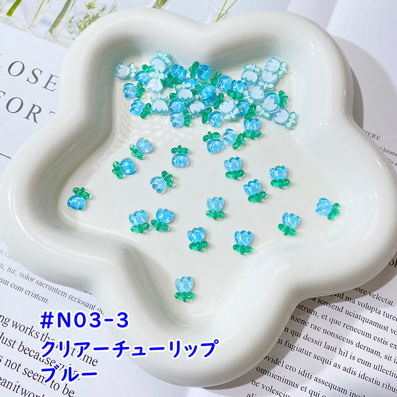 【N01】キラキラ3D蝶々/DIY/ネイル用/デコパーツ/可愛いパーツ/2色