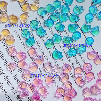 【N01】キラキラ3D蝶々/DIY/ネイル用/デコパーツ/可愛いパーツ/2色