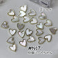 [N17] Shopping / Limited Edition / Shell Heart / Metallic / 2 Colors / Nail Parts / Deco Parts / DIY Accessories 